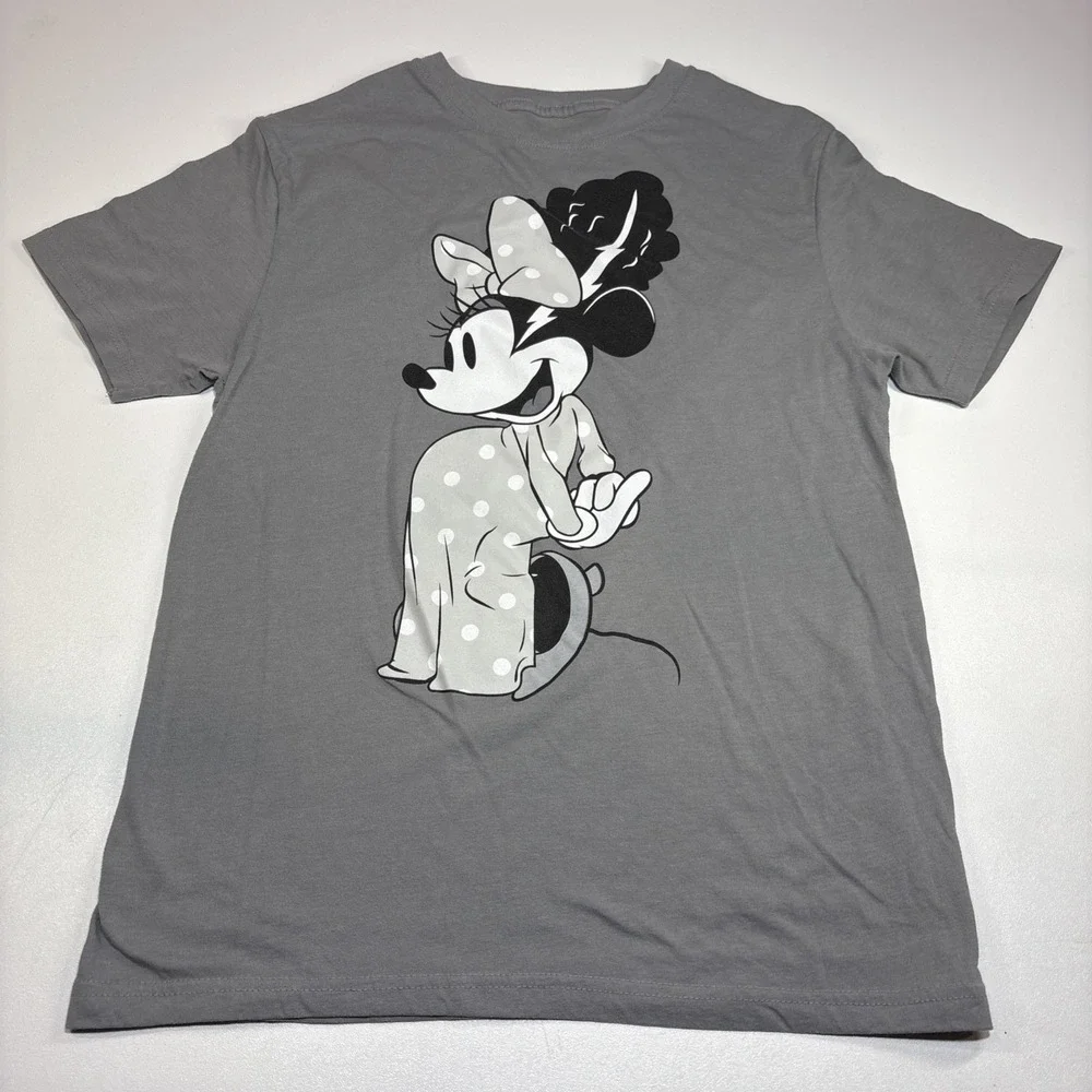 Disney Dresses | Disney Store Shirt Womens Large Gray Graphic Minnie In Night Gown Mickey Mouse | Color: Gray | Size: L | Kevinjohnson874's Closet